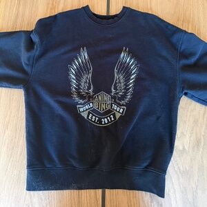 Anine Bing Crewneck Sweatshirt- Size Medium, Black